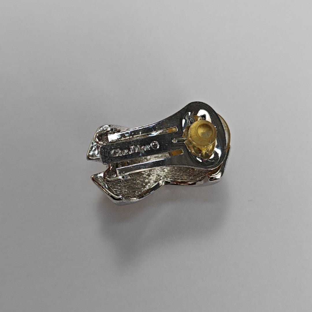 Metal Silver Clip On Earrings