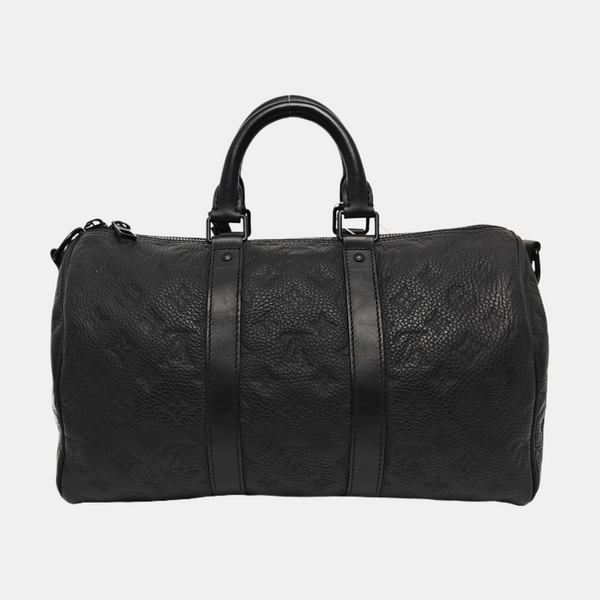 KEEPALL 35 Monogram Calfskin Black