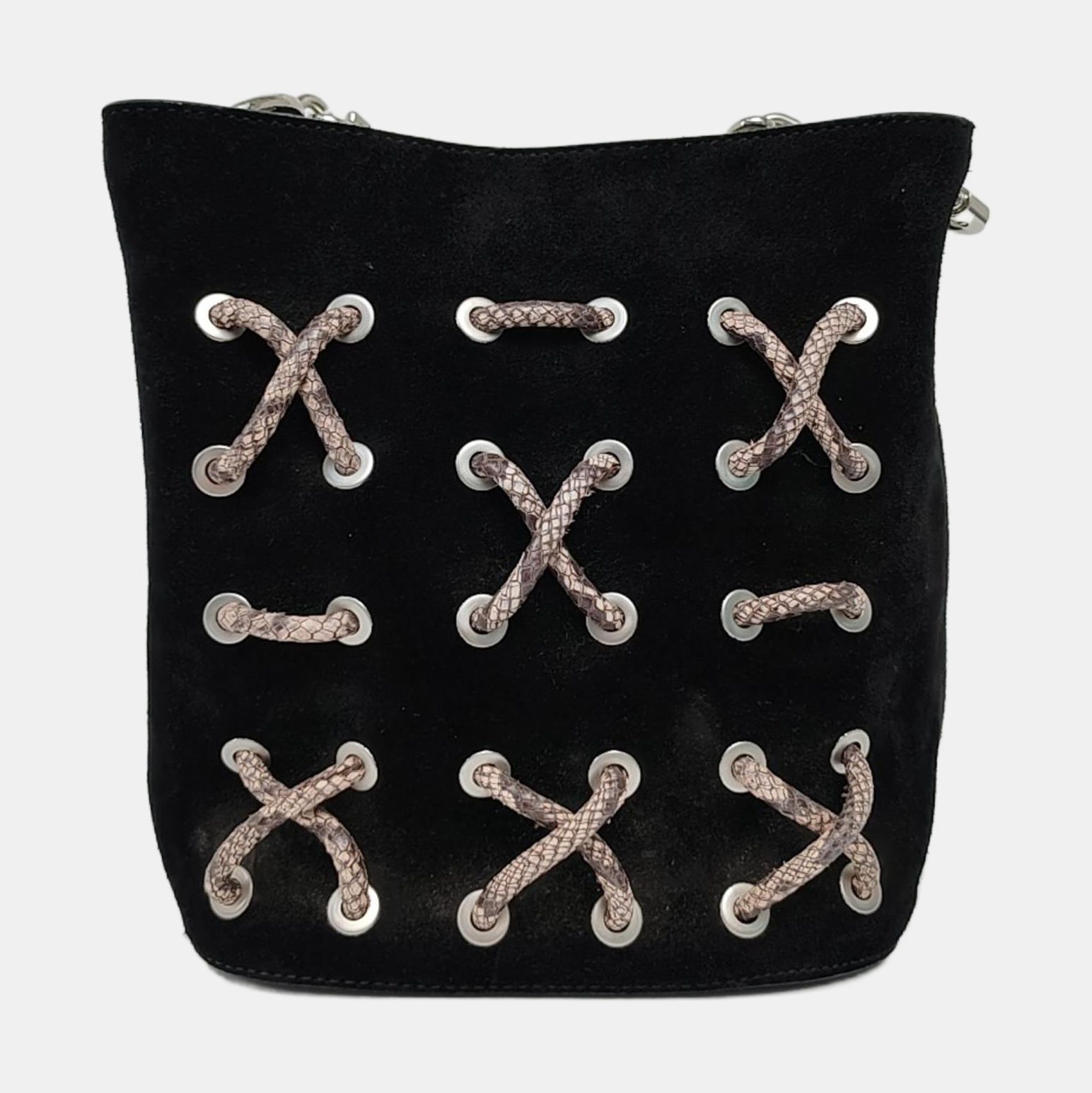 Suede Shoulder Bag Black