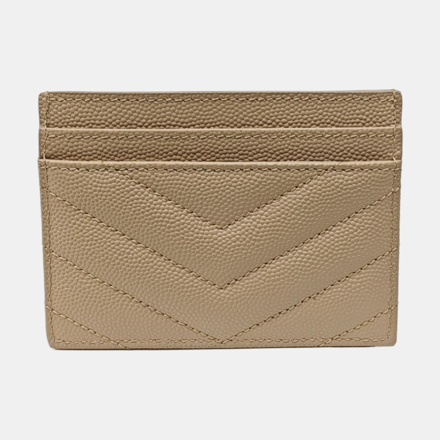 MONOGRAM Quilted Calfskin Brown Card Holder