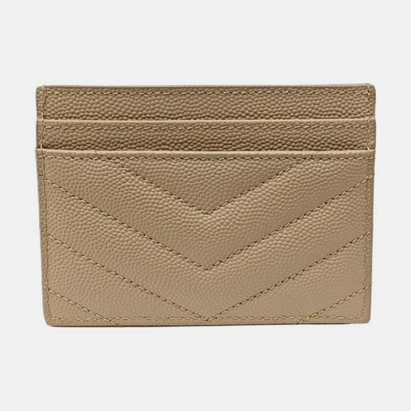 MONOGRAM Quilted Calfskin Brown Card Holder