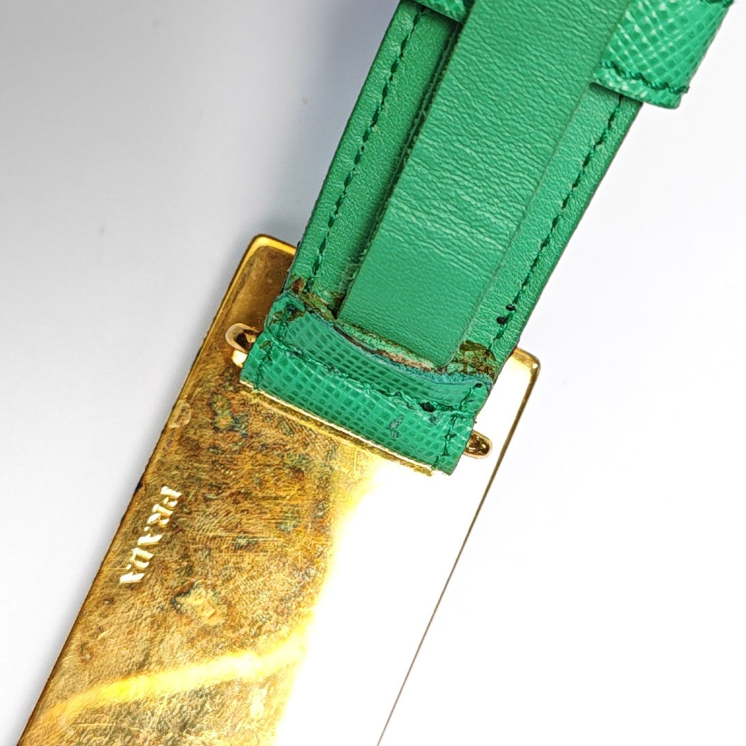 Leather Belt Green