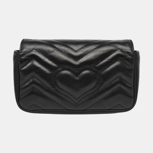 GG Marmont Mini Quilted Calfskin Black