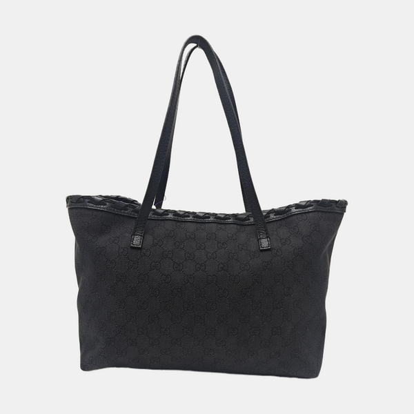 Monogram Canvas Tote Bag Black