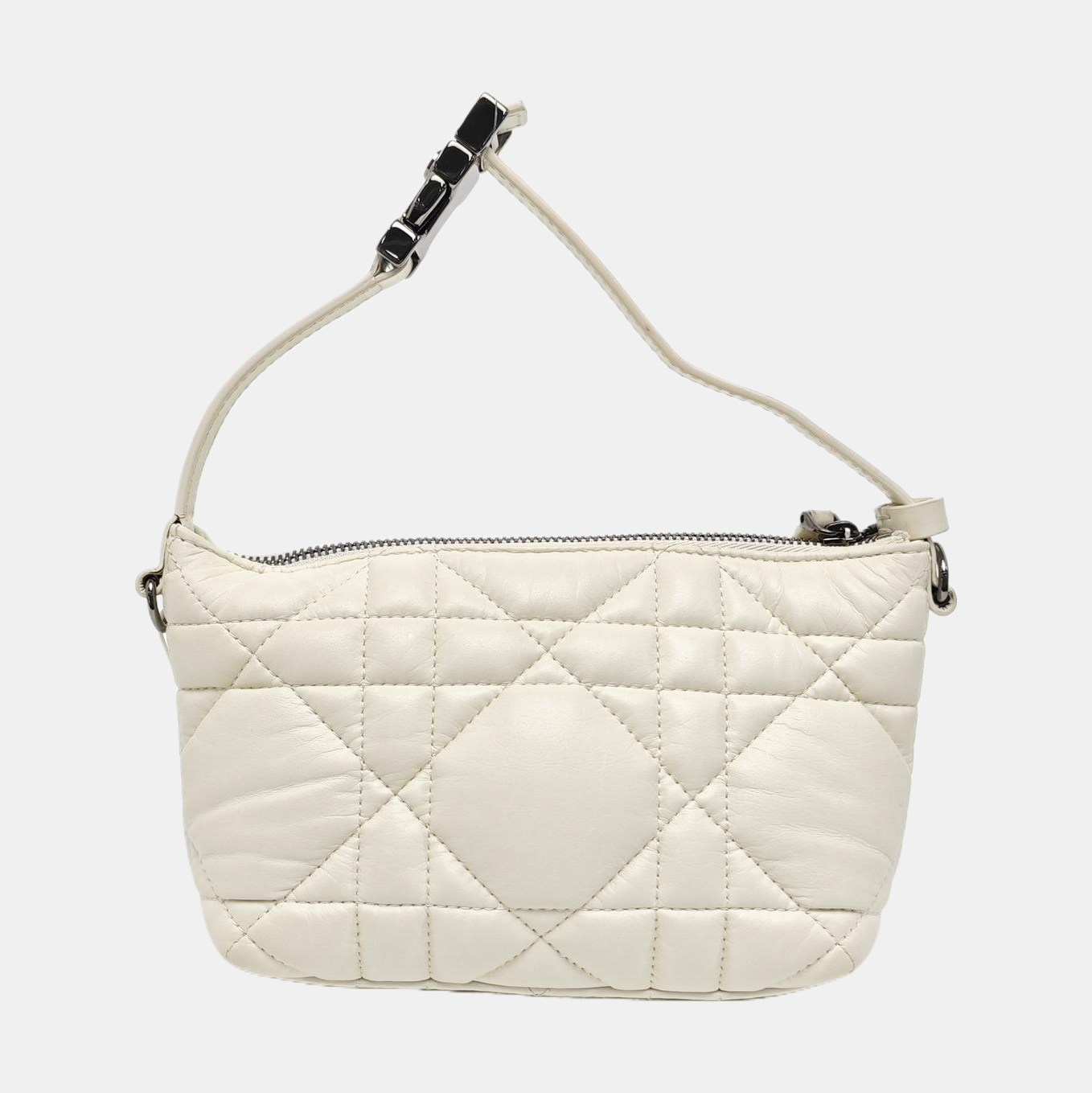Diortravel Nomad Small Cannage Calfskin White