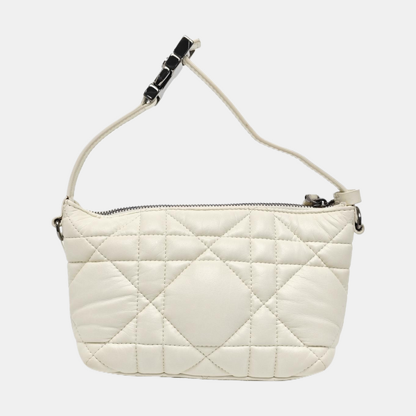 Diortravel Nomad Small Cannage Calfskin White