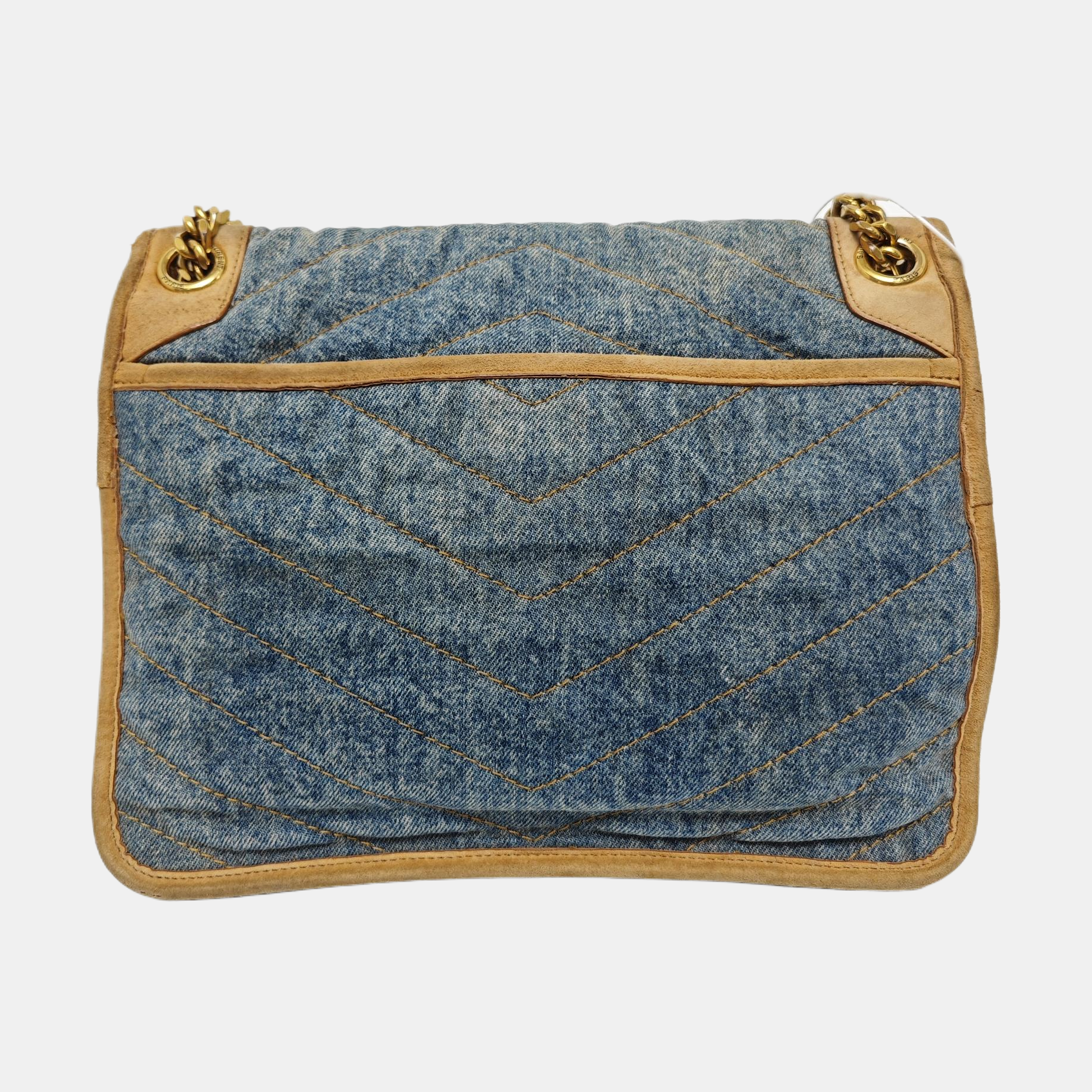 NIKI Medium Chevron Denim Blue