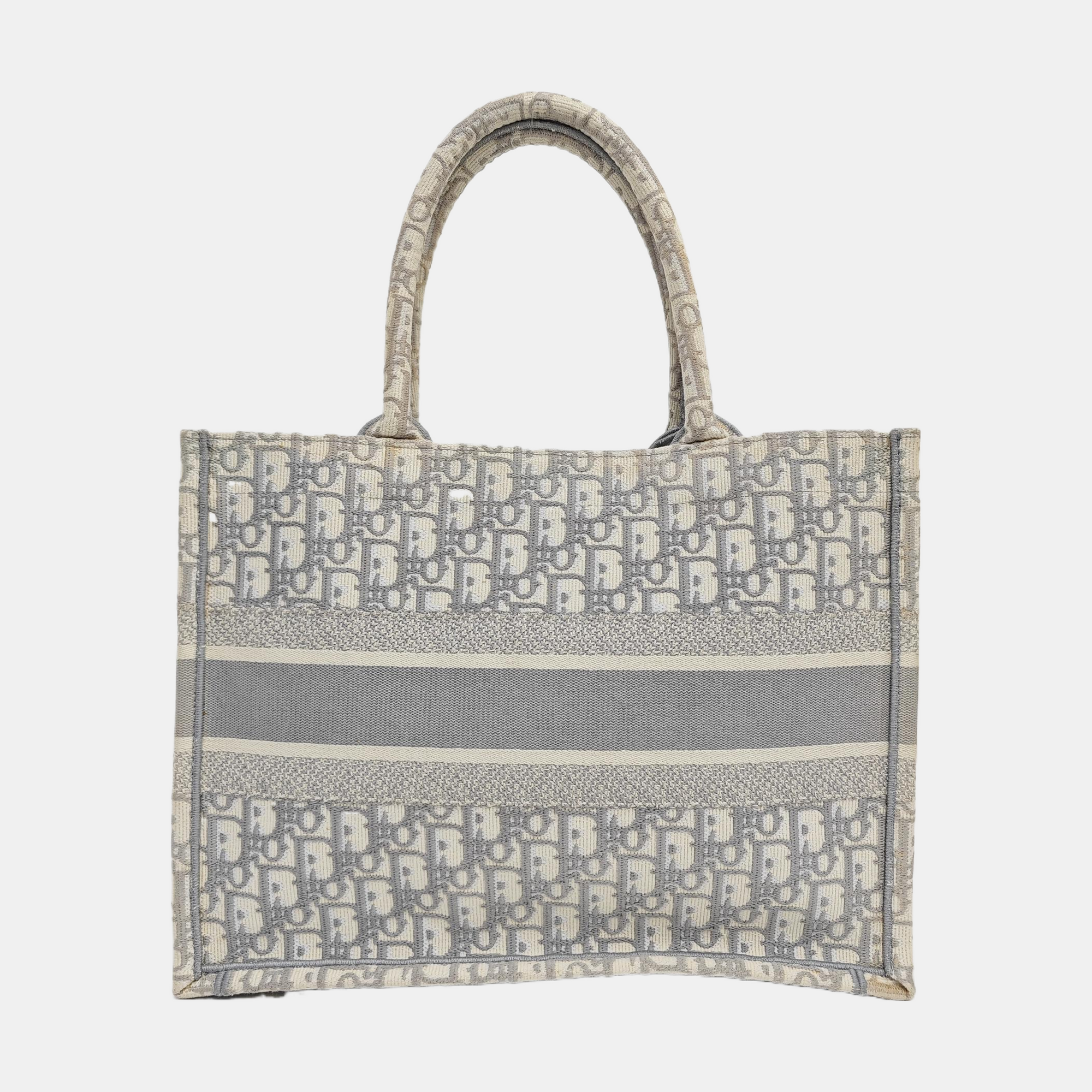 Book Tote Medium Oblique Canvas Gray