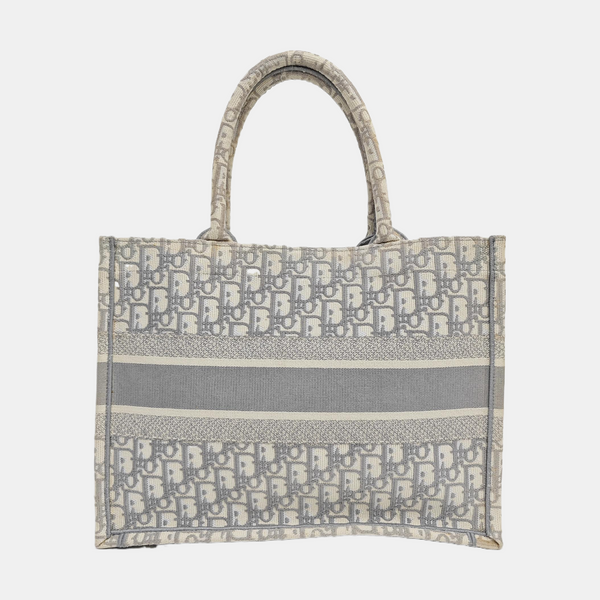 Book Tote Medium Oblique Canvas Gray