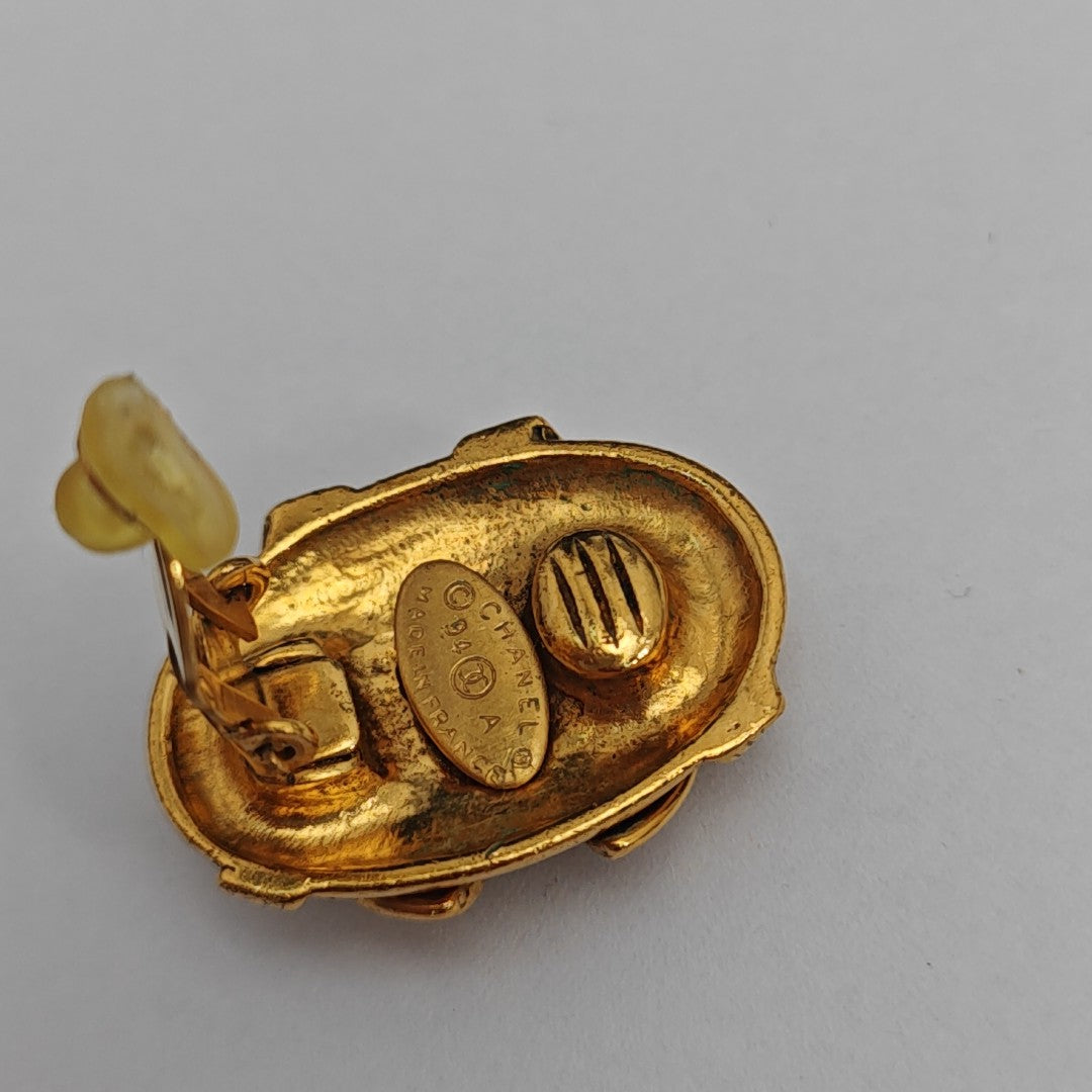Metal Gold Clip On Earrings