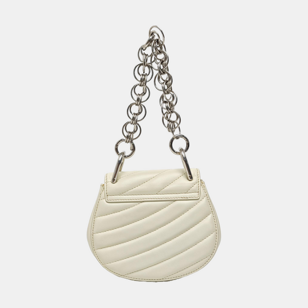 Drew Nano Quilted Calfskin White