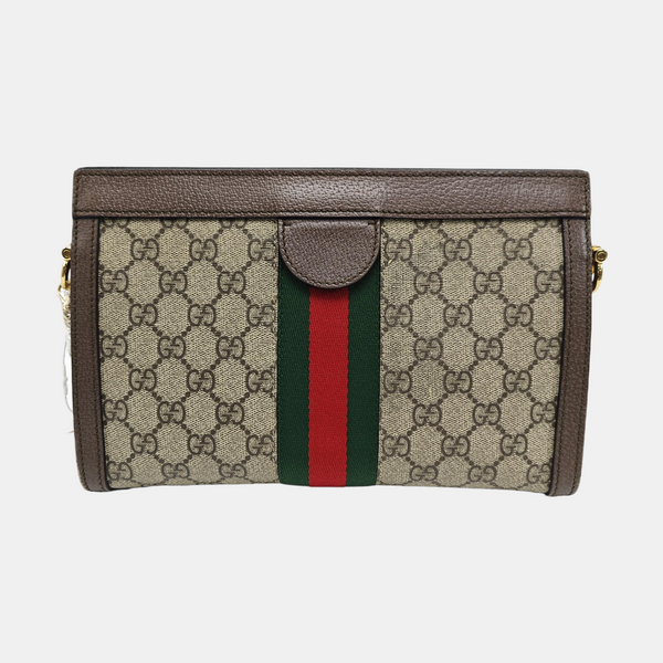 Ophidia Small Monogram Coated Canvas Beige
