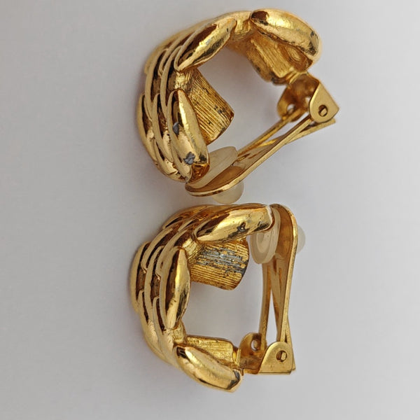 Metal Gold Clip On Earrings