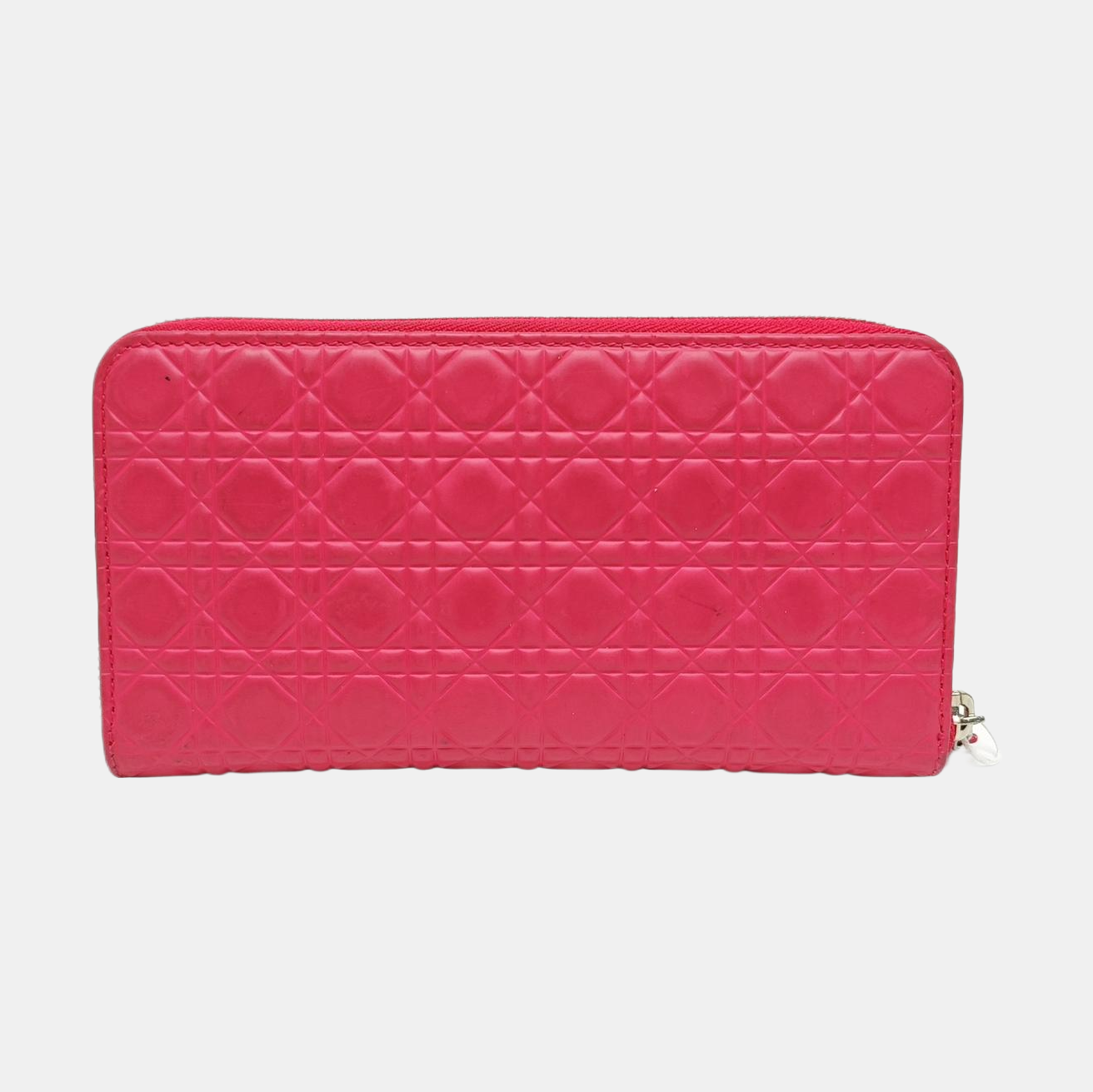 Lady Dior Small Cannage Calfskin Pink Wallet