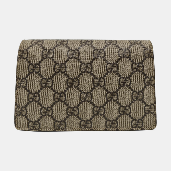 Dionysus Super Mini Monogram Coated Canvas Beige