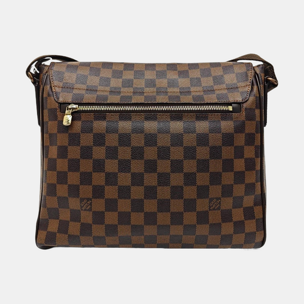 DISTRICT MM Damier Ebene Coated Canvas Brown