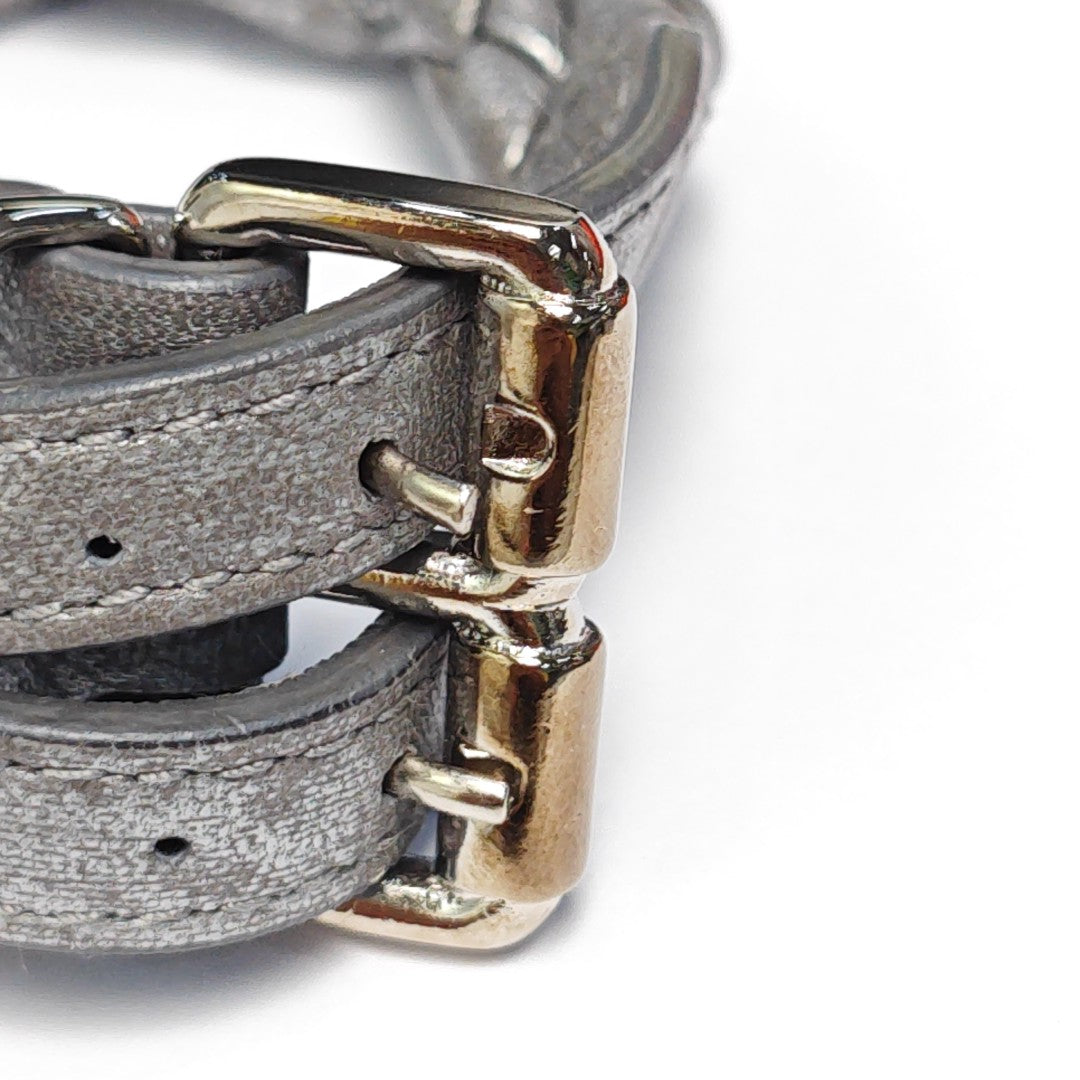 Leather Gray Bracelet