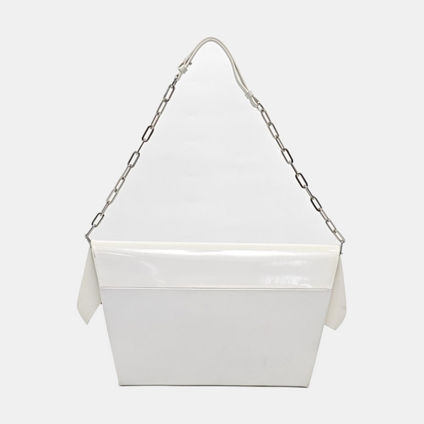 Patent Leather Shoulder Bag White