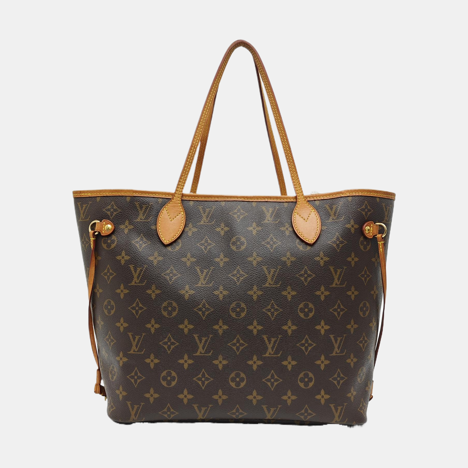 NEVERFULL MM Monogram Coated Canvas Brown