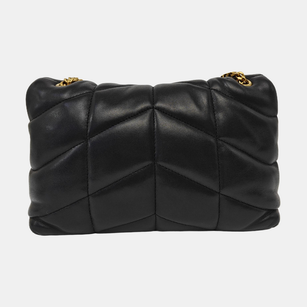 PUFFER Mini Chevron Lambskin Black