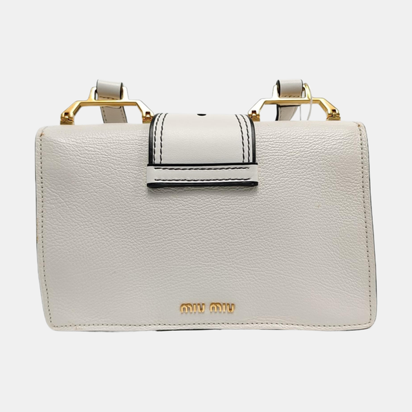 Miu Lady Calfskin White