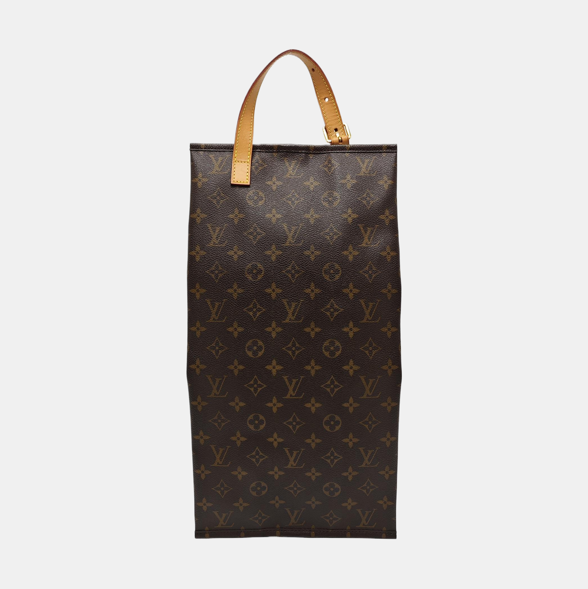 Monogram Coated Canvas Top Handle Bag Brown