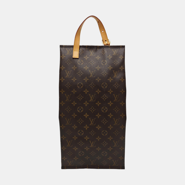 Monogram Coated Canvas Top Handle Bag Brown
