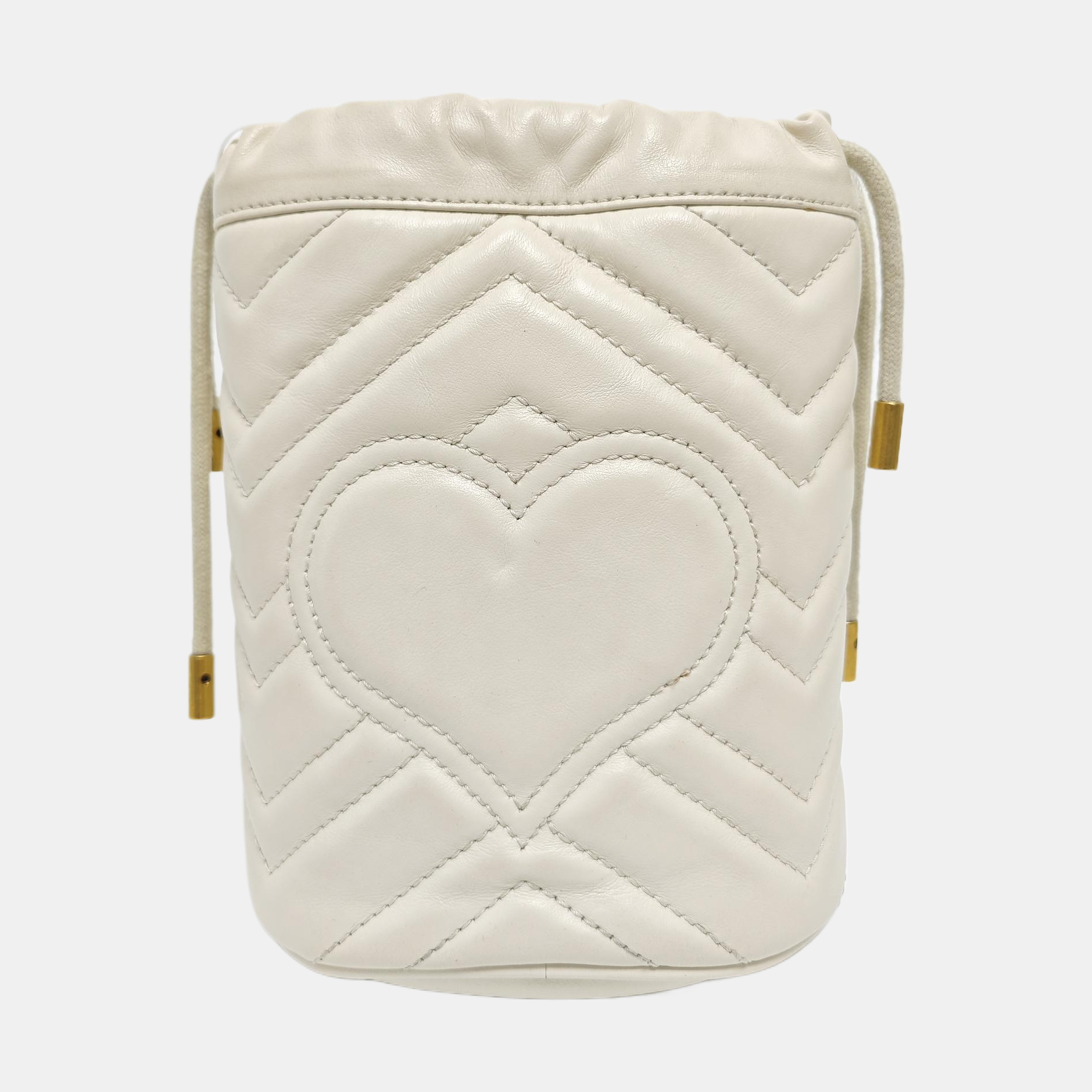 GG Marmont Mini Quilted Calfskin White
