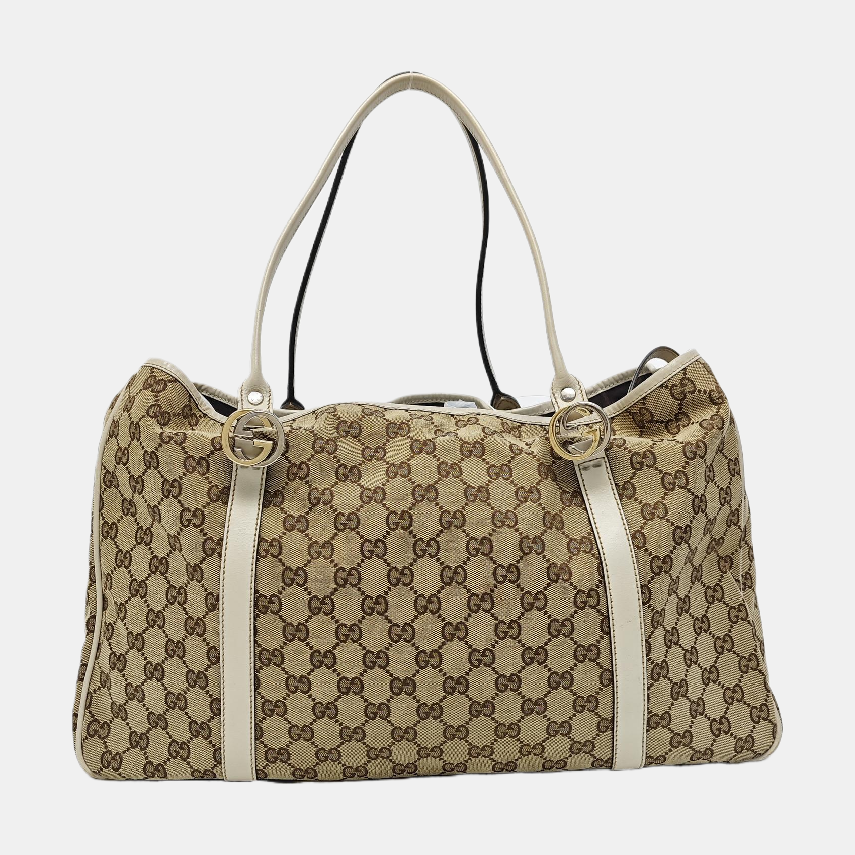 Monogram Canvas Tote Bag Brown