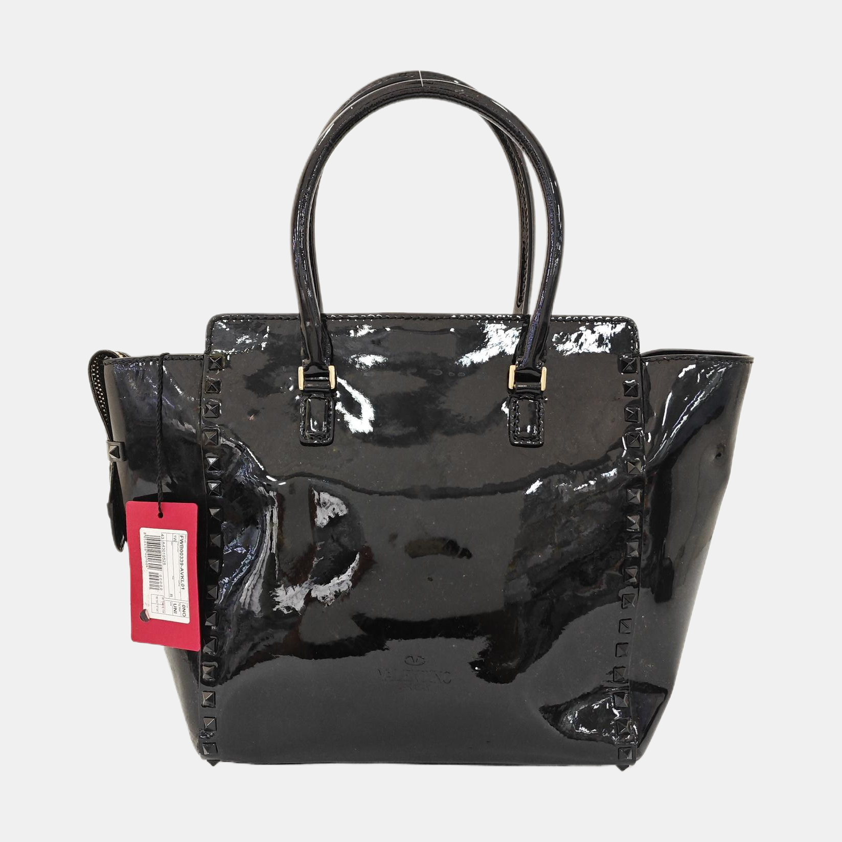 Rockstud Calfskin Black