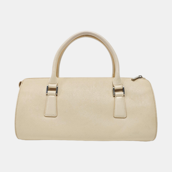 Calfskin Top Handle Bag Beige