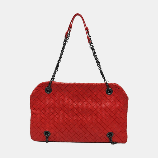 Calfskin Top Handle Bag Red