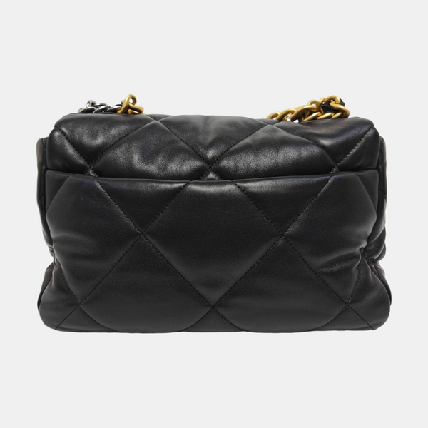 CHANEL 19 Large Quilted Lambskin Black