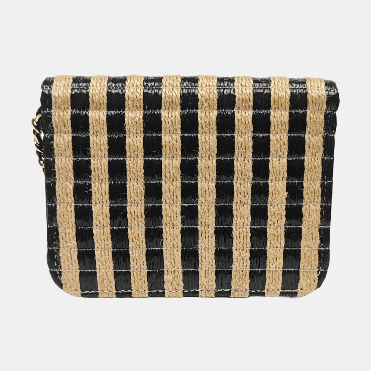 Quilted Straw Shoulder Bag Multicolor