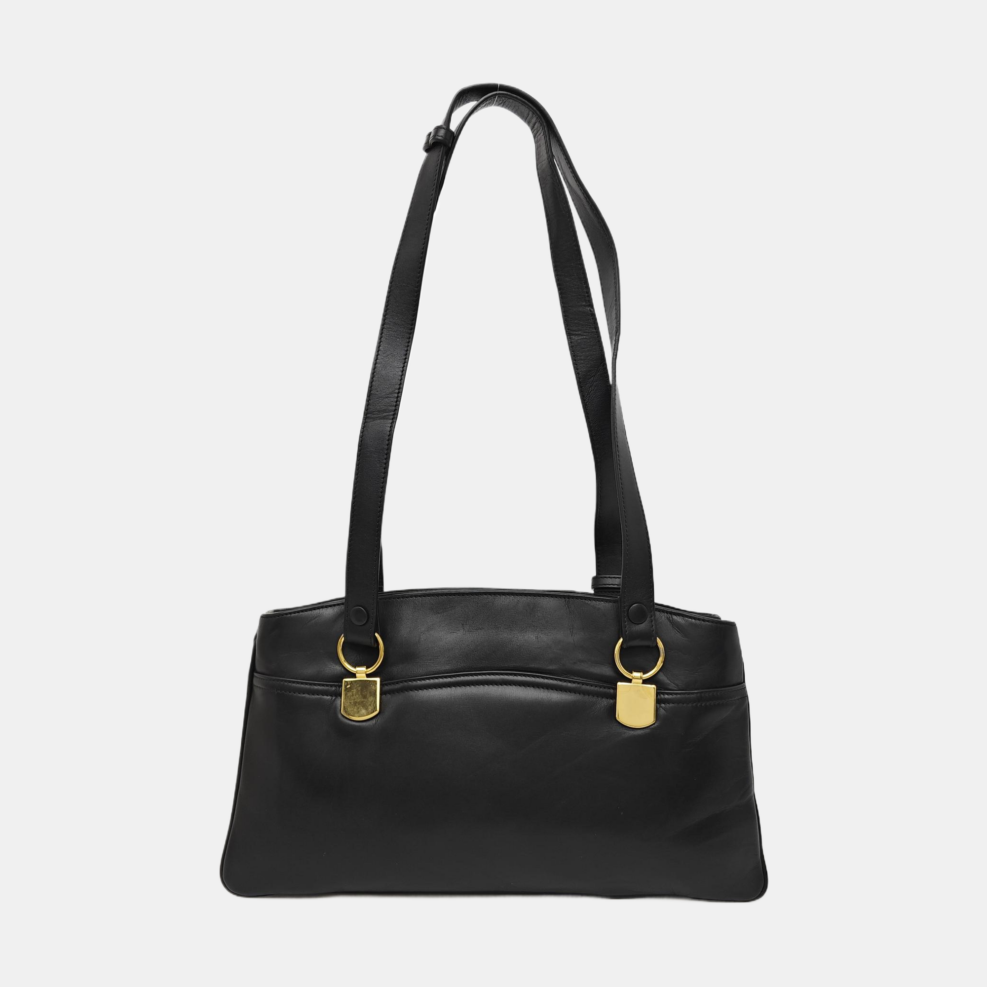 Arli Large Calfskin Black
