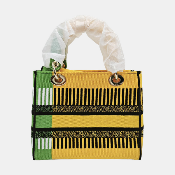 Authenticated pre-owned  Lady D-Lite Medium Fabric Multicolor - Tote Bag at Looply