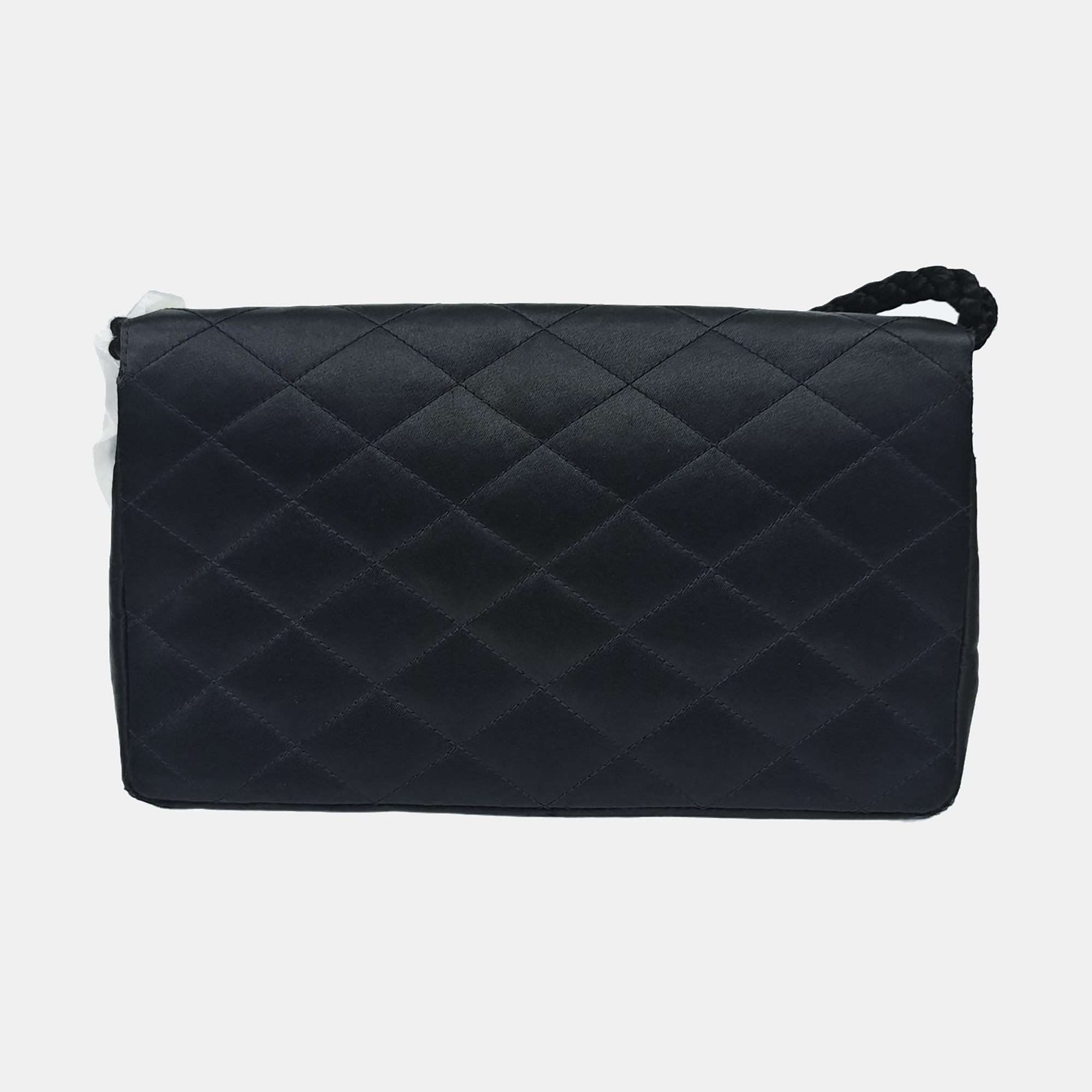 Quilted Silk Satin Shoulder Bag Green