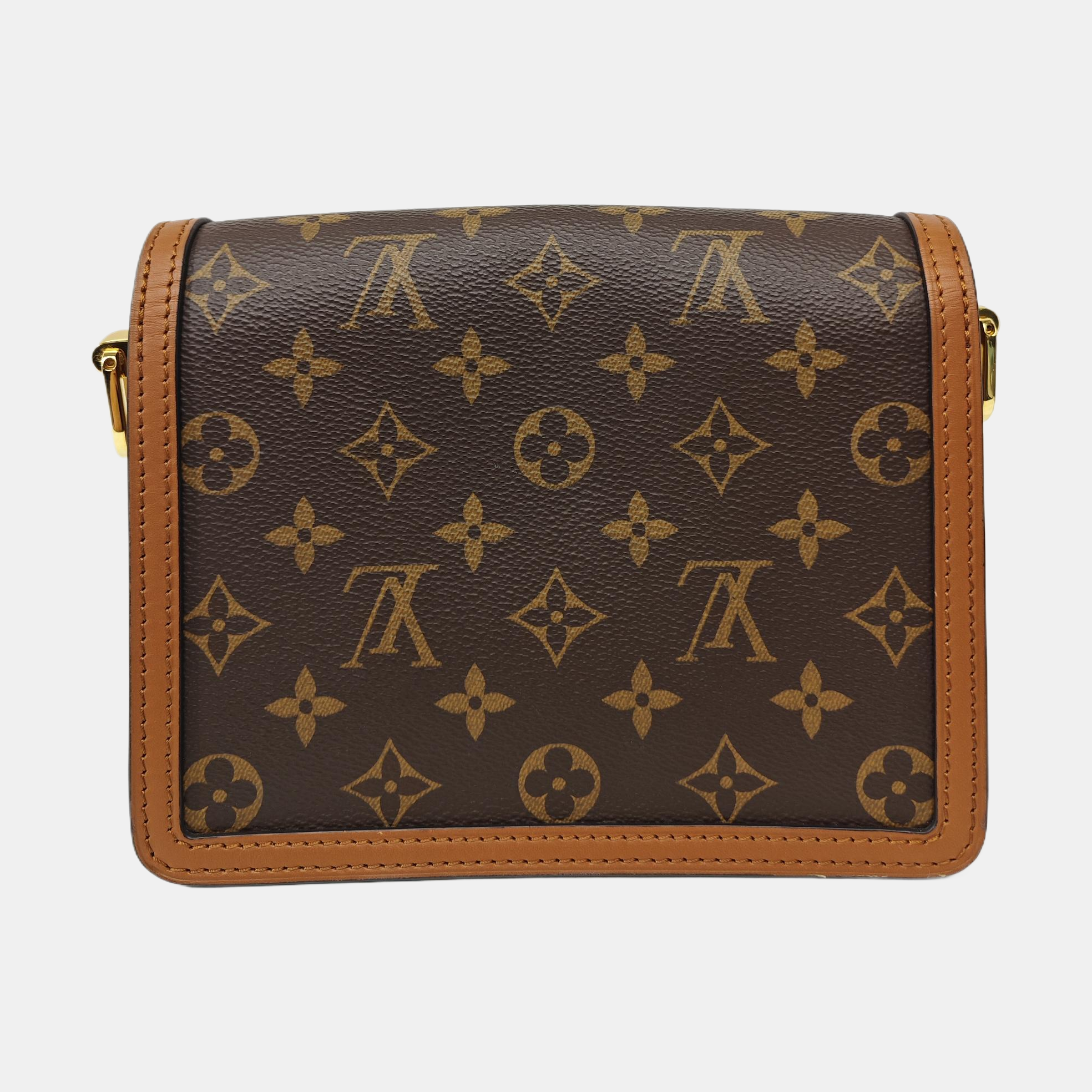 DAUPHINE Mini Monogram Coated Canvas Brown