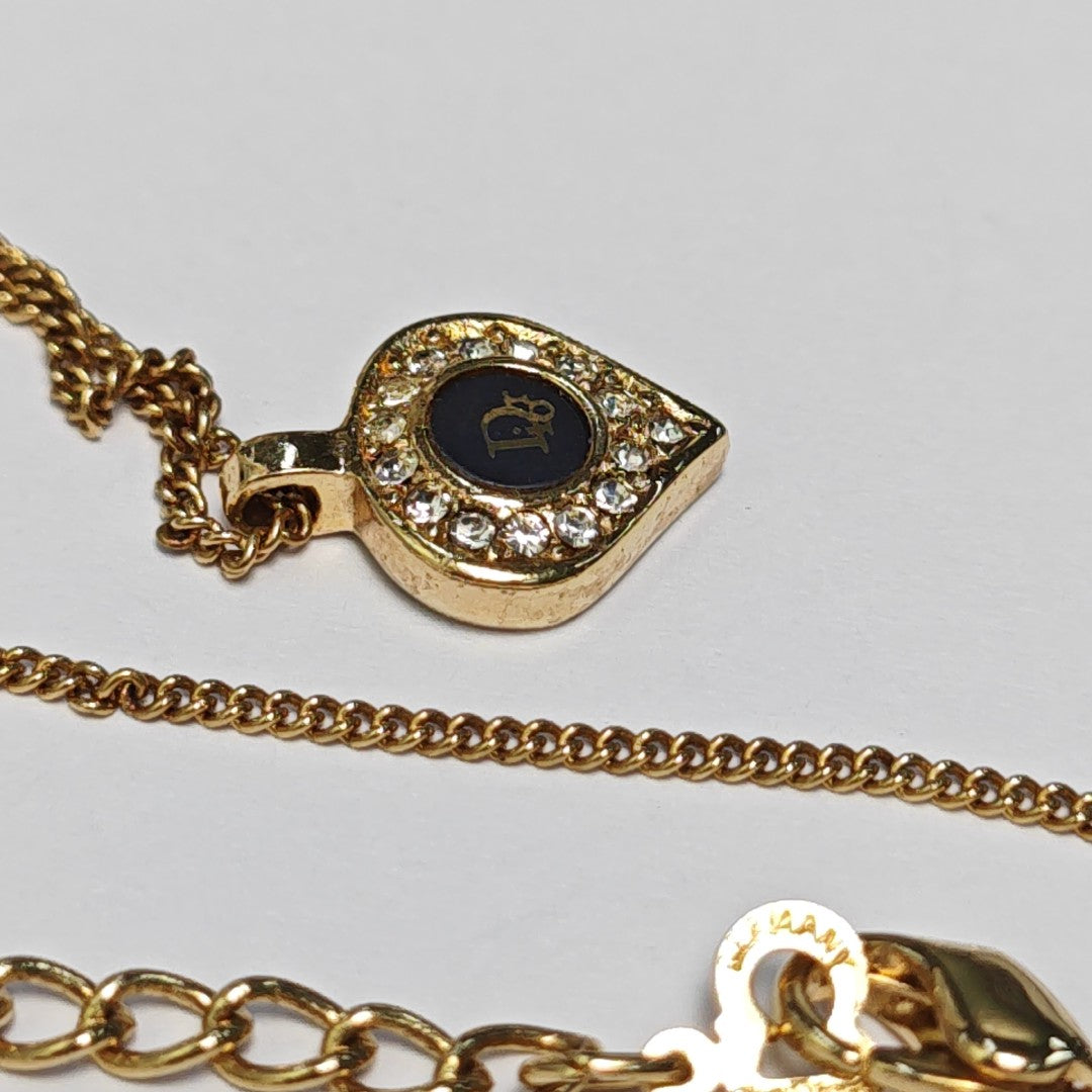 Dior Oblique Metal Gold Necklace