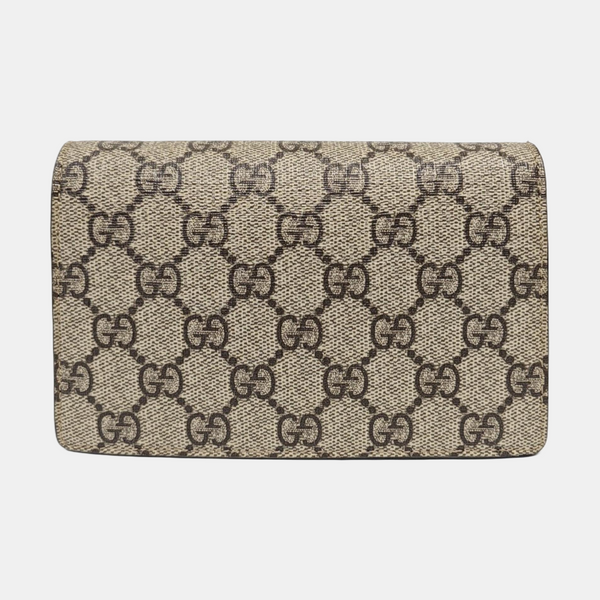 Dionysus Super Mini Monogram Coated Canvas Beige