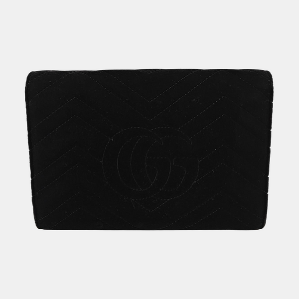 GG Marmont Mini Quilted Velvet Black