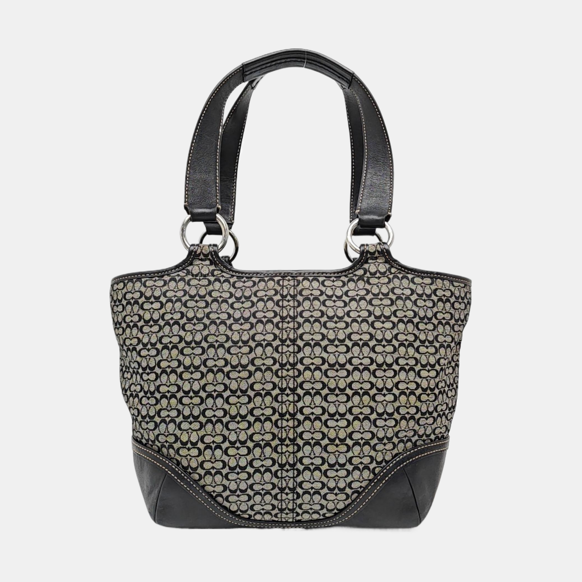 Monogram Canvas Tote Bag Gray