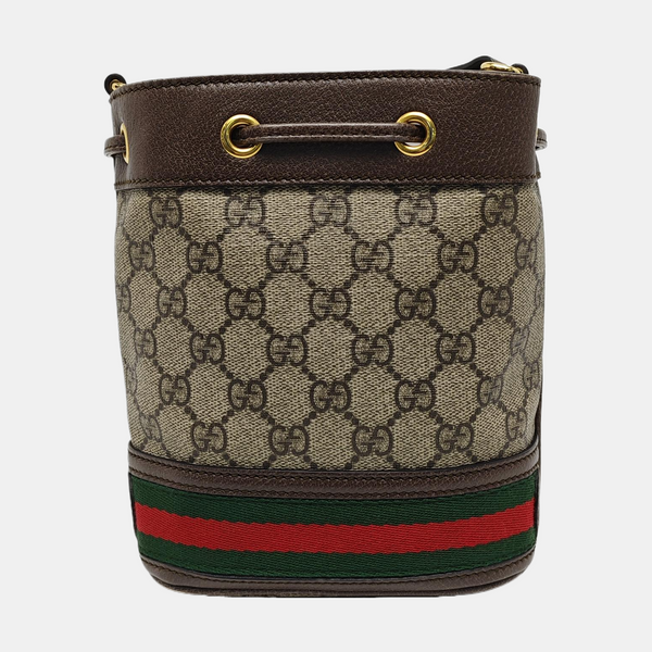 Ophidia Mini Monogram Coated Canvas Beige