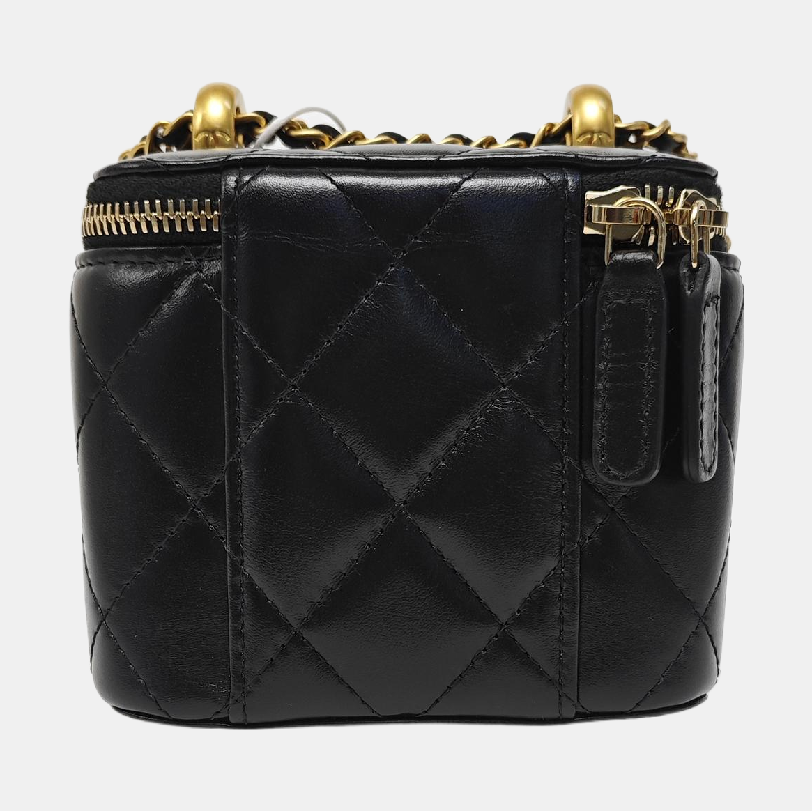 VANITY CASE Mini Quilted Calfskin Black