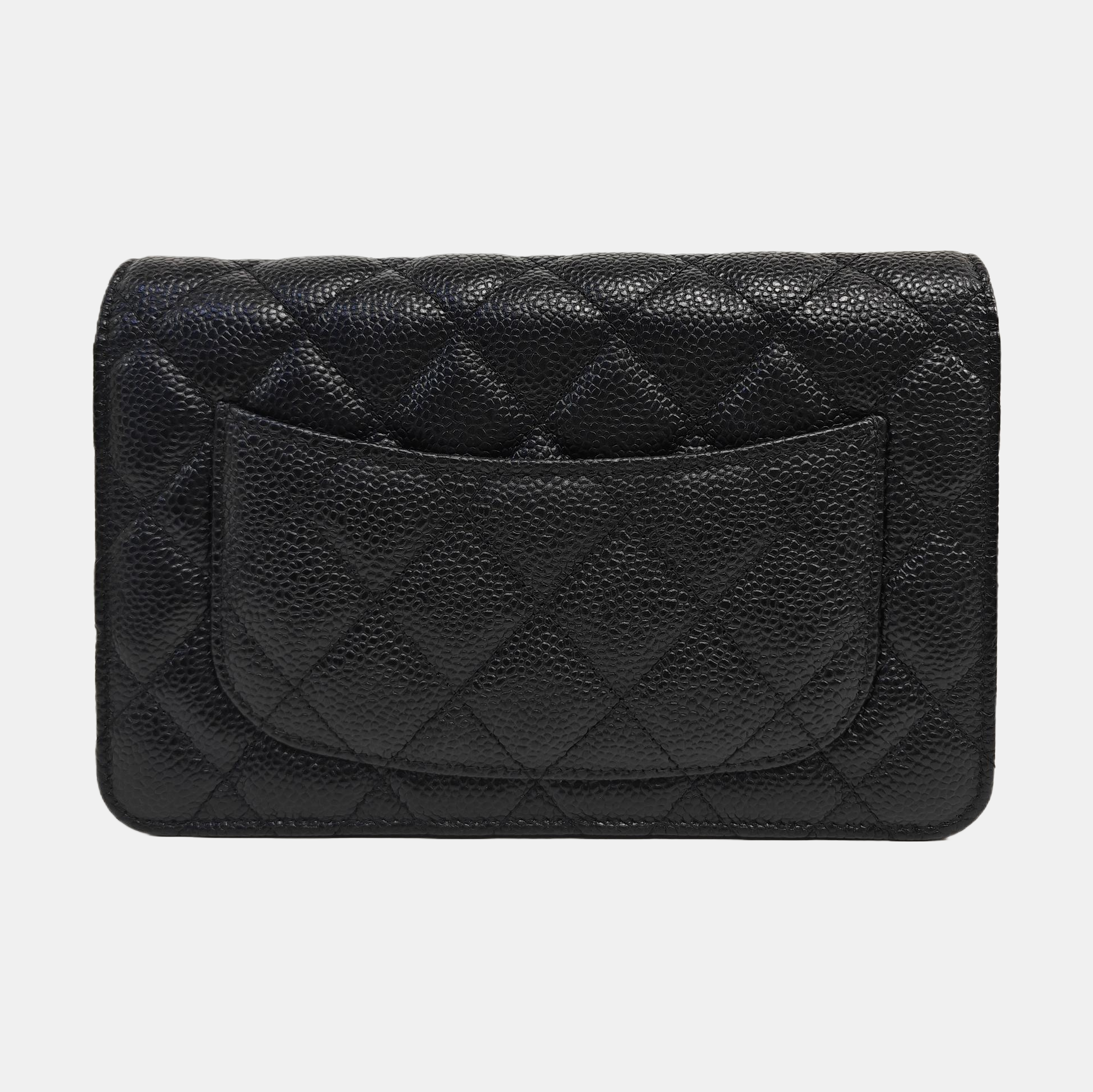 WOC Quilted Grained Calfskin Black