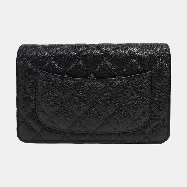 WOC Quilted Grained Calfskin Black