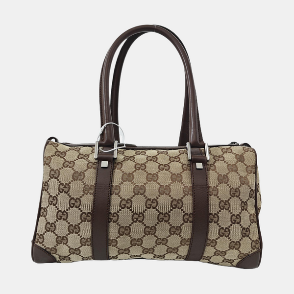 Monogram Canvas Top Handle Bag Brown