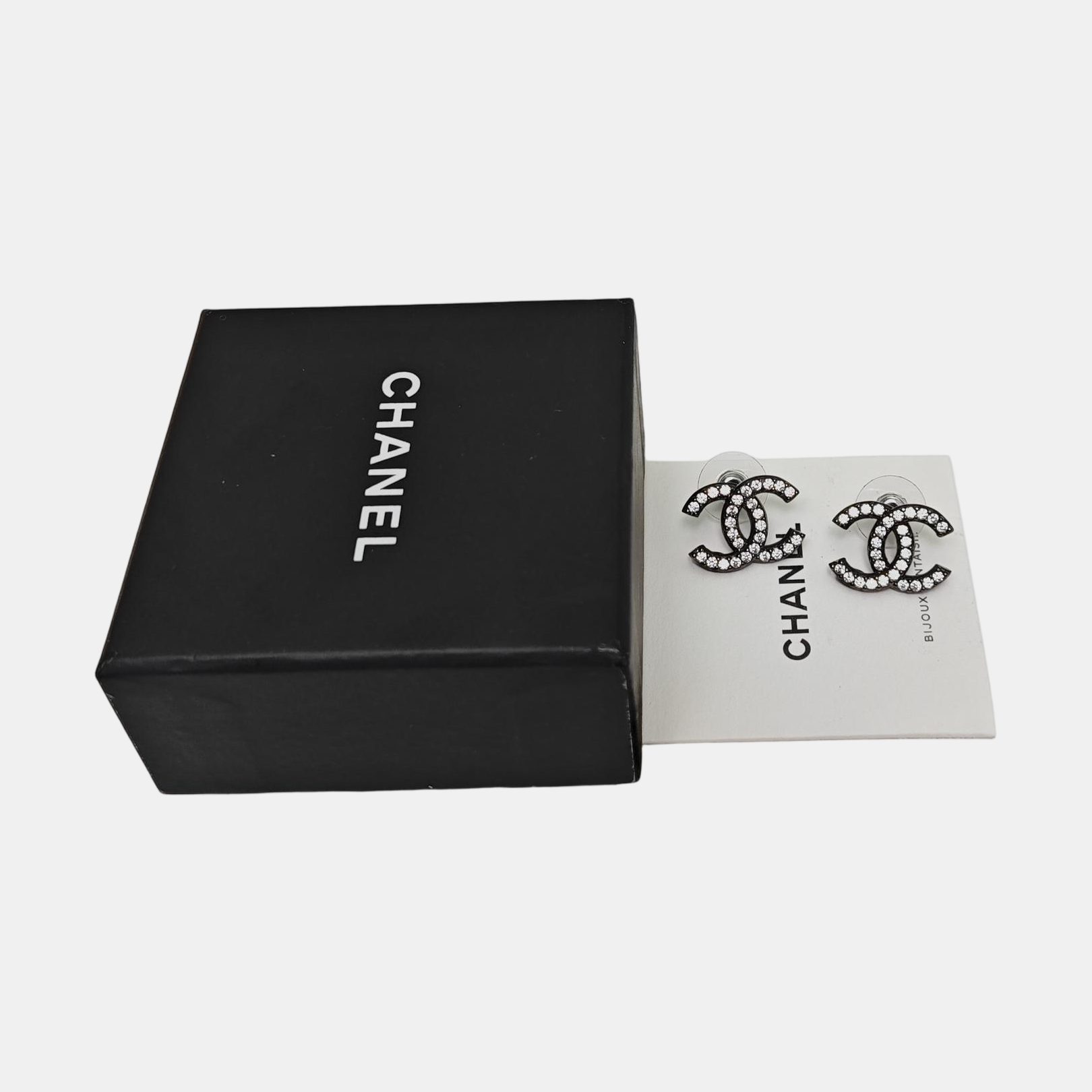 Metal Gray Stud Earrings