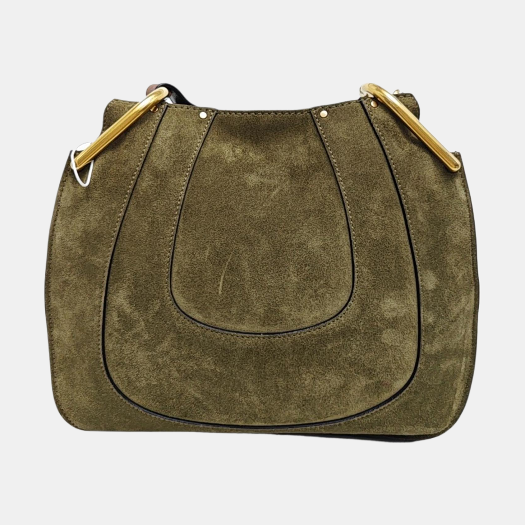 Quilted Suede Shoulder Bag Green