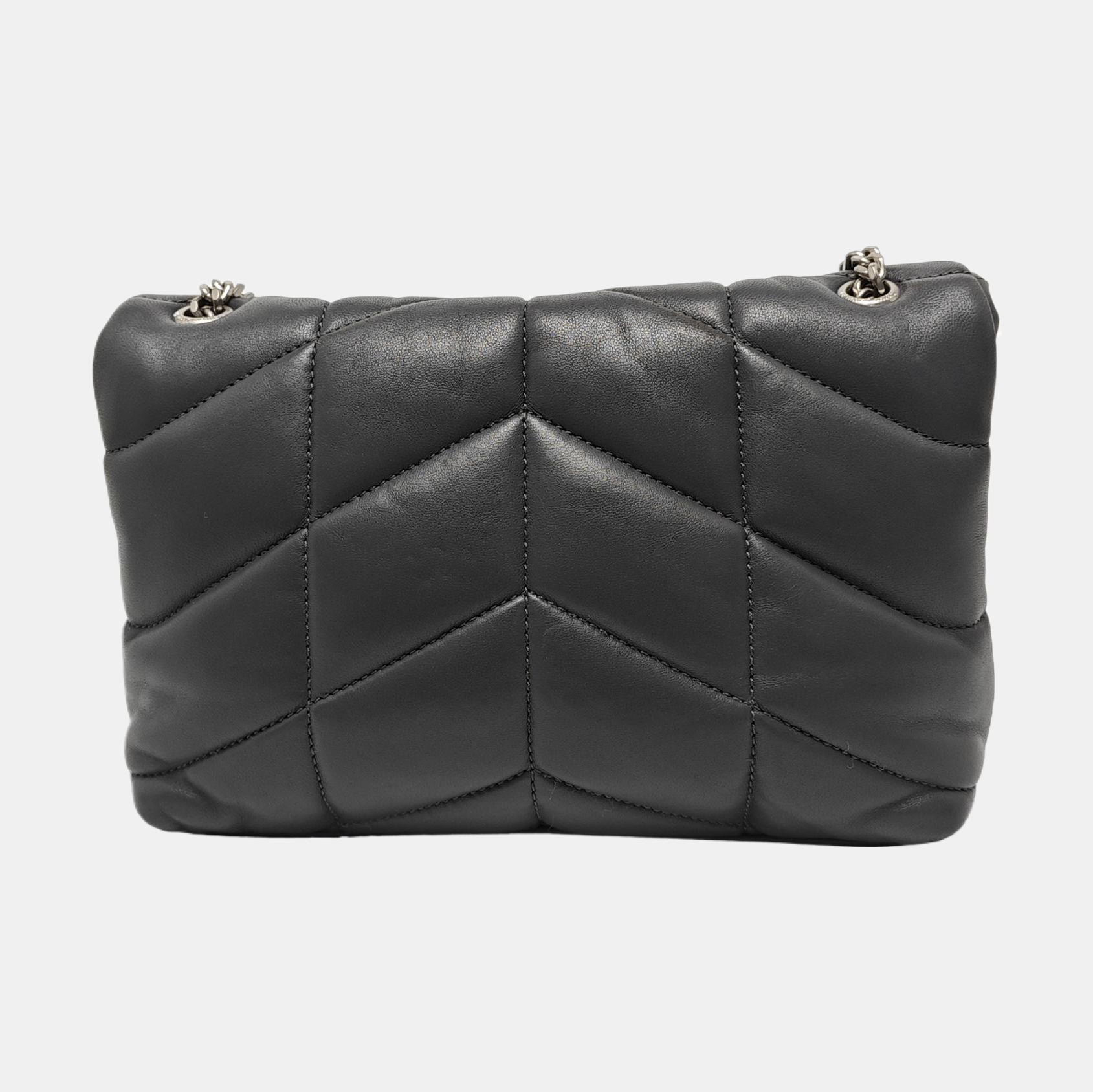 PUFFER Mini Quilted Lambskin Gray